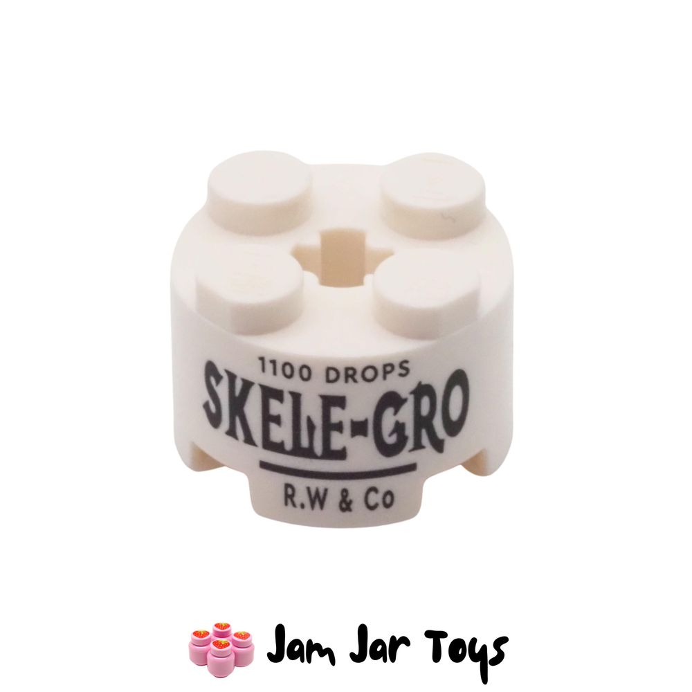 LEGO White Skele-Gro Round 2 x 2 Brick