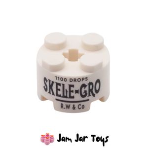 LEGO® White Skele-Gro Round 2 x 2 Brick PT245
