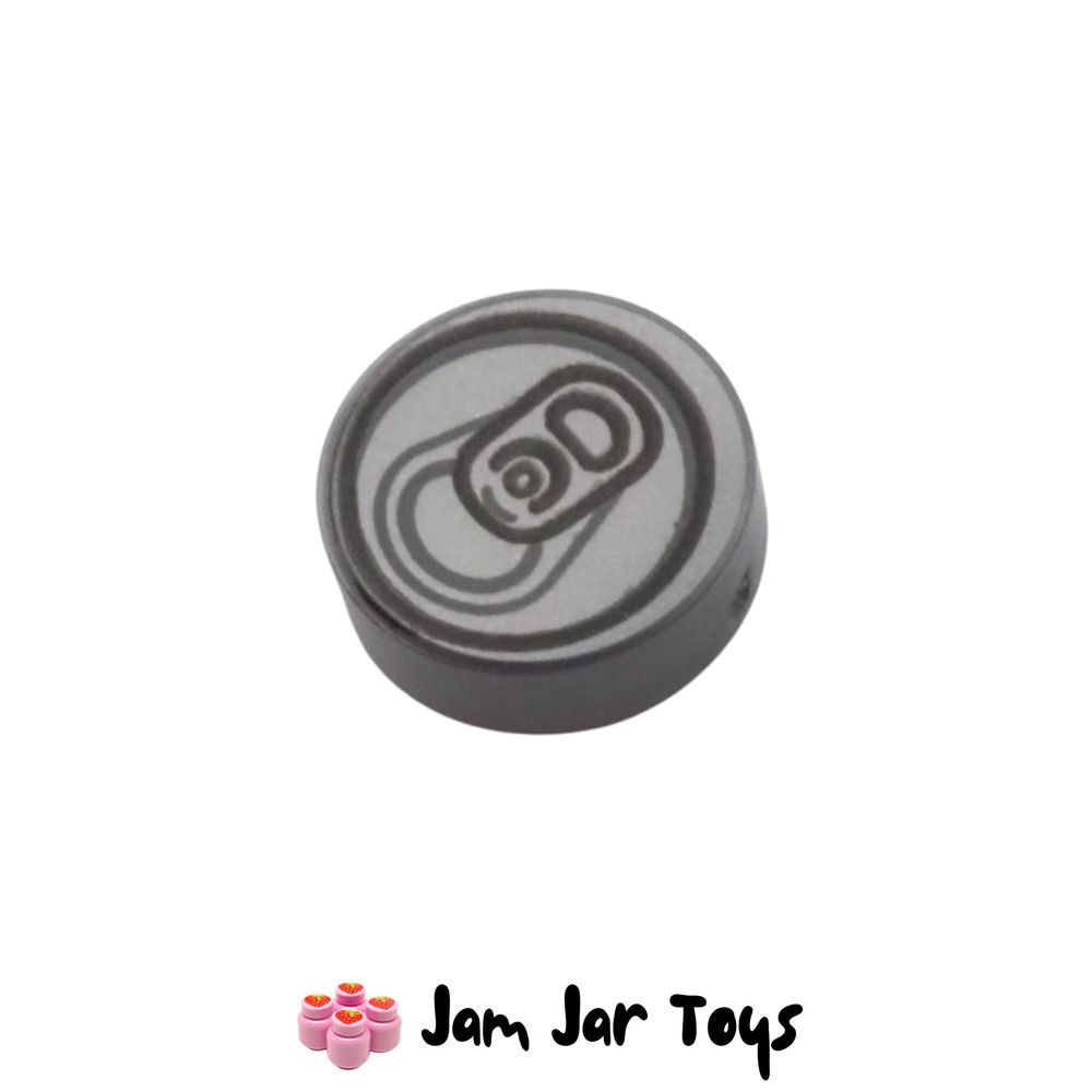 LEGO Flat Silver Soda Can Tab/Ring Pull Round 1 x 1 Tile