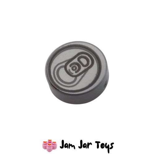 LEGO Flat Silver Soda Can Tab/Ring Pull Round 1 x 1 Tile