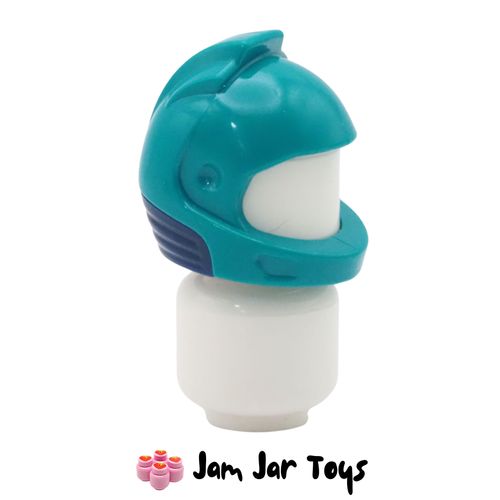 LEGO® Dark Turquoise Space Helmet, Dark Blue Neck Pattern