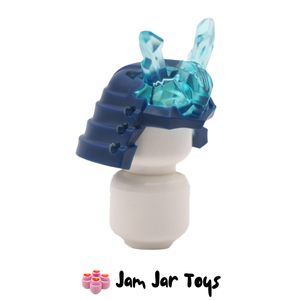 LEGO® Dark Blue Samurai Helmet, Trans Light Blue Icicle Horns HG389