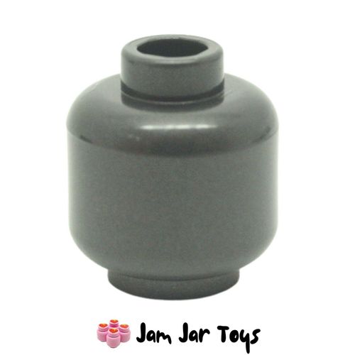 LEGO Pearl Grey Titan Metal Plain Minifigure Head