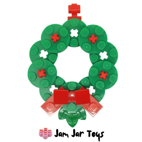 LEGO Christmas Wreath / Cake Topper Green and Red