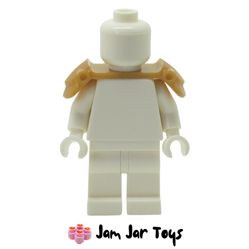 LEGO Double Shoulder Armour with Scabbard Pearl Gold Front View