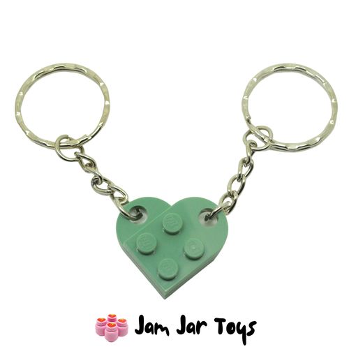 LEGO Sand Green Heart Keyring