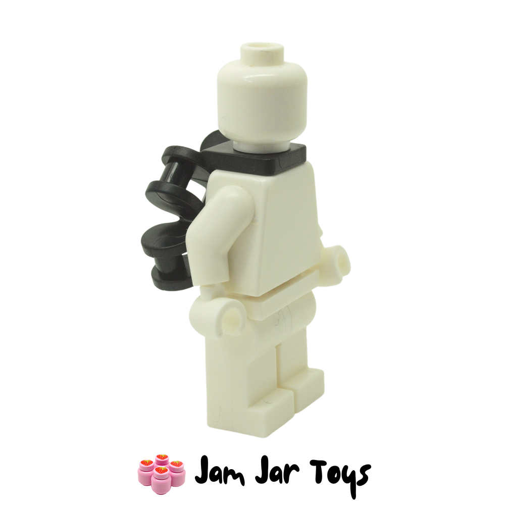 LEGO Black Armour Backplate with 4 Bars Side View
