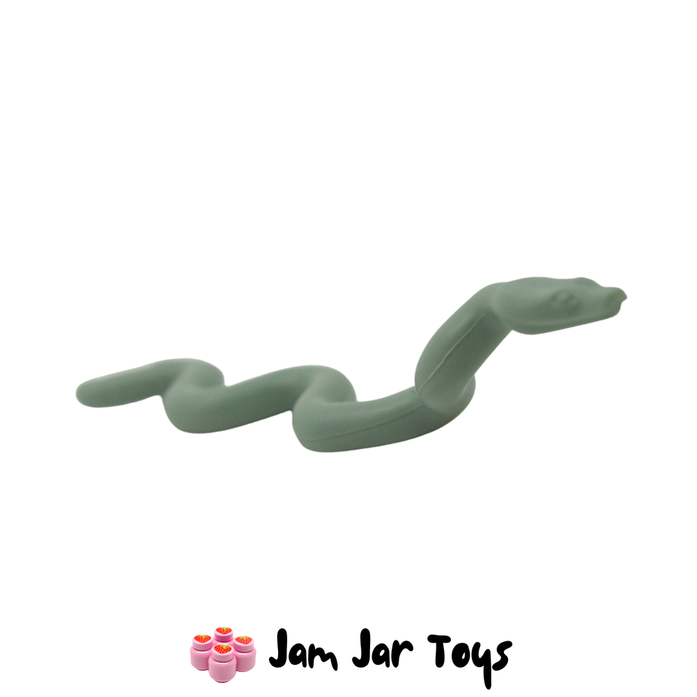 LEGO Sand Green Snake Large with Raised Head