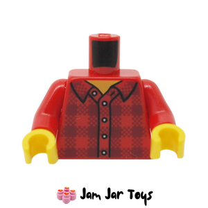 LEGO® Red Flannel Shirt Torso with Buttons T104