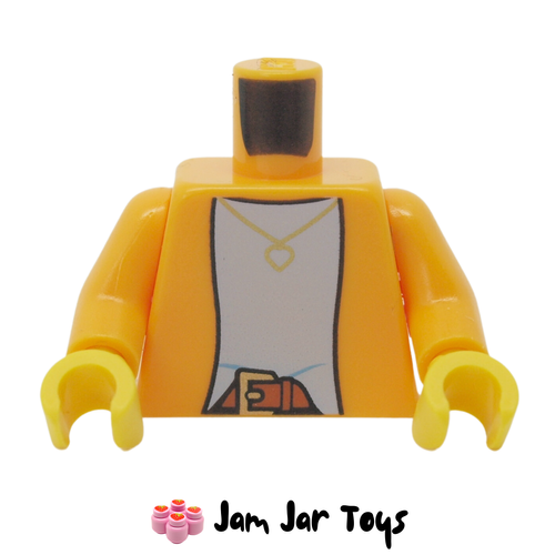 LEGO Bright Light Orange Jacket, Light Blue Undershirt