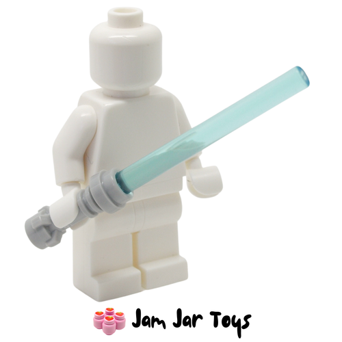 LEGO Star Wars Lightsaber With Light Bluish Grey Hilt and Trans Light Blue Wand