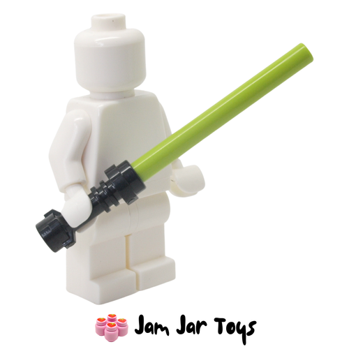 LEGO Star Wars Lightsaber With Black Hilt and Bright Yellowish Green Wand