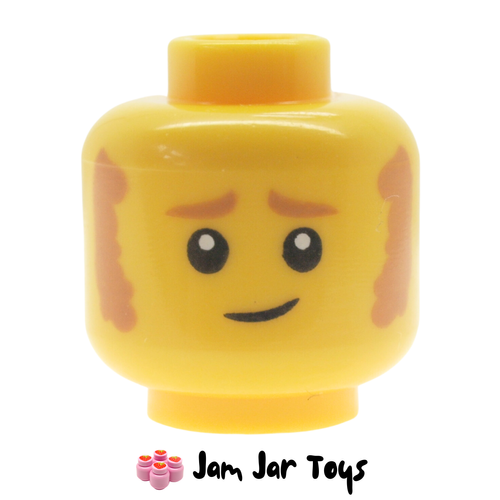 LEGO Clemmons Head, Nougat Sideburns, Concerned