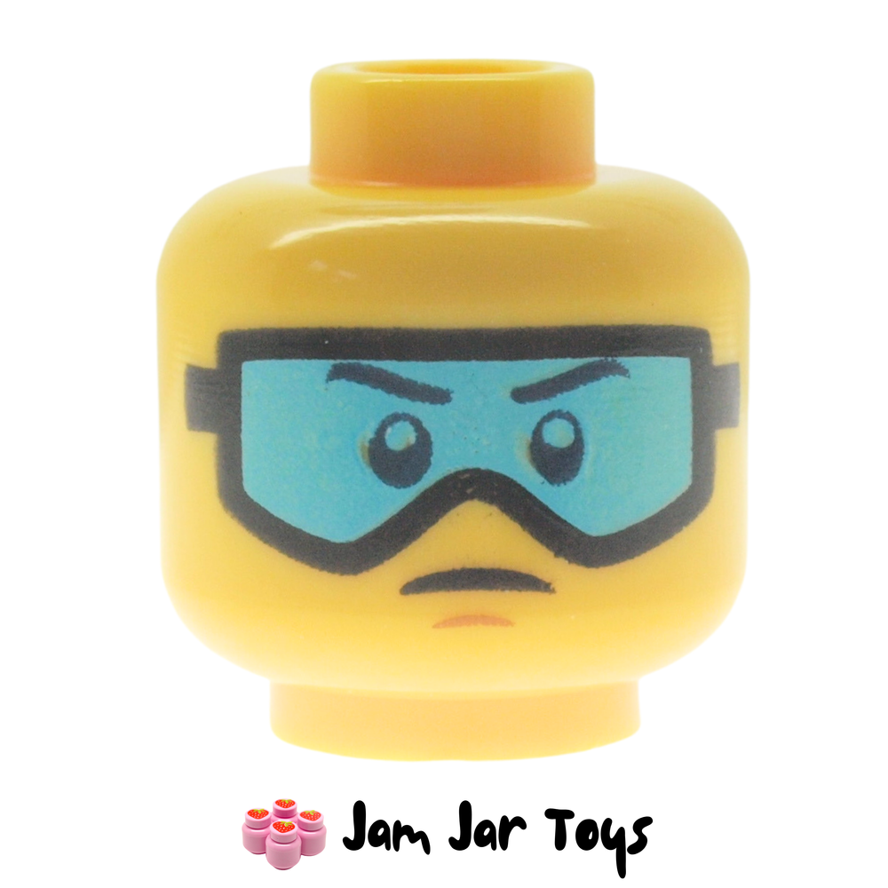 LEGO Minifig Head, Blue Snow Goggles