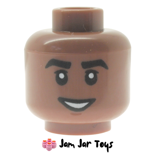 LEGO Medium Brown Head, Smile Open Mouth HF12