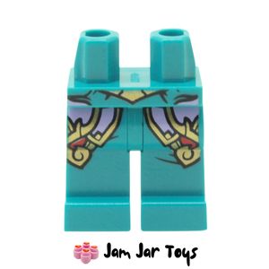 LEGO Dark Turquoise Legs with Gold and Lavender Armour.