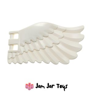 LEGO® Right, White Feathered Wing, Bar Handles. A301