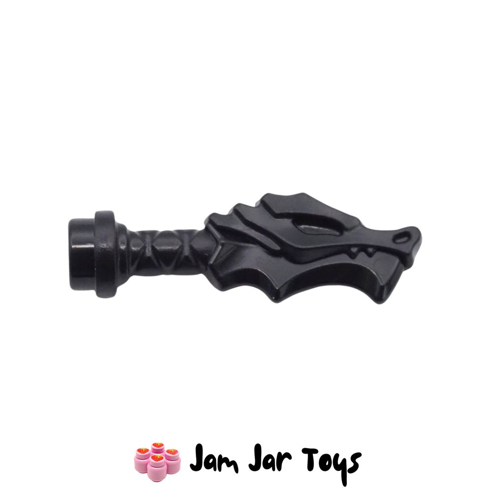 LEGO Black Sword Hilt with Dragon Head.