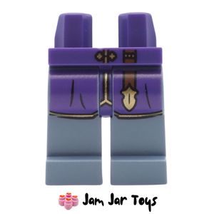 LEGO® Sand Blue Legs, Reddish Brown Belt, Dark Purple Coat Tails, L251