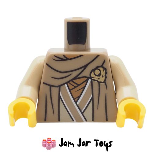 LEGO Dark Tan Cape, Robe with White Trim.
