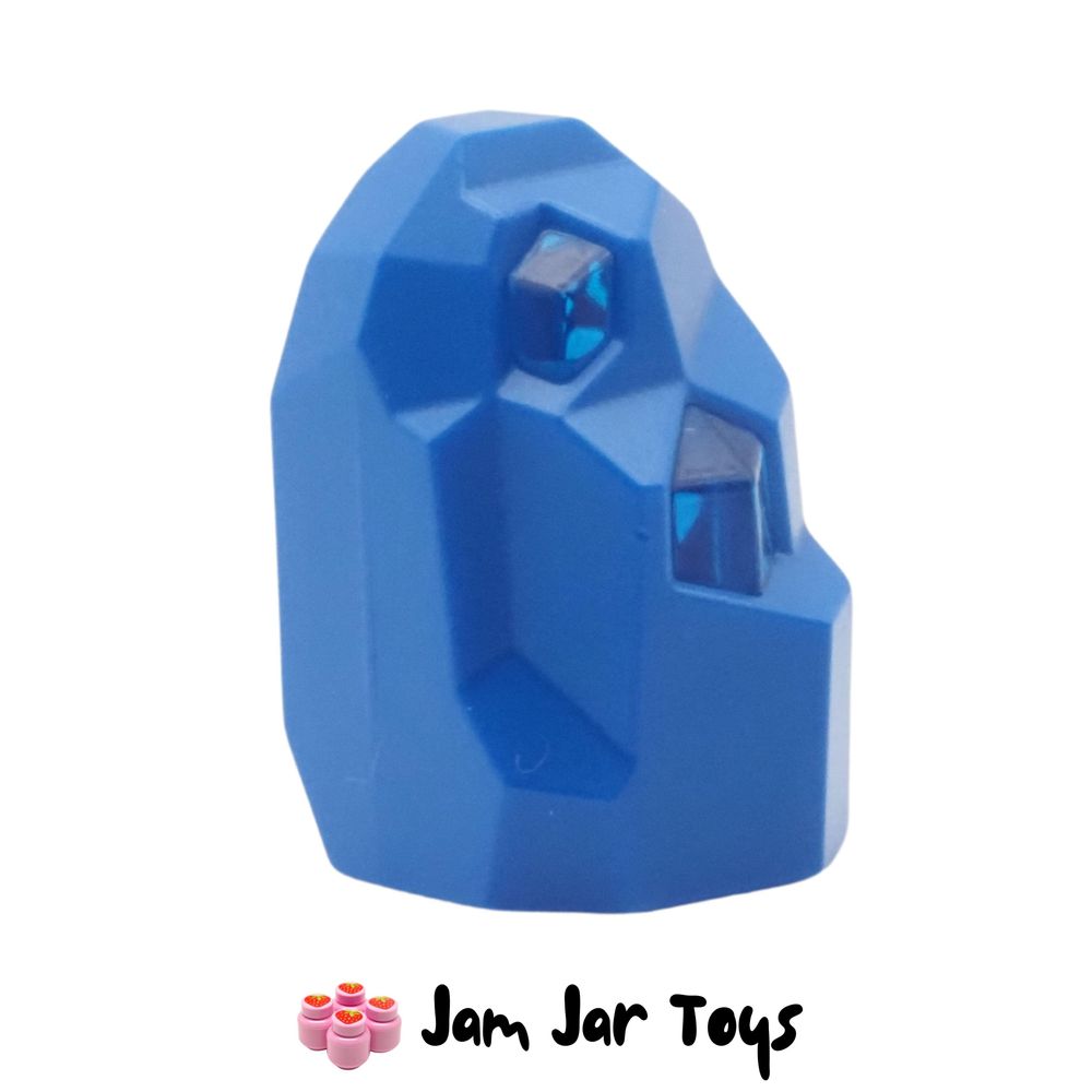 LEGO Geode / Rock, Blue, Trans-Light Blue Crystal Rear view