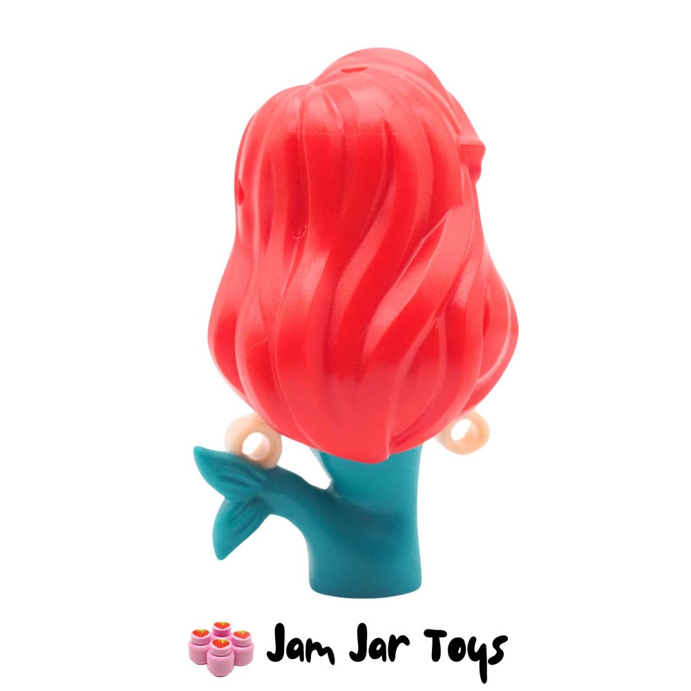 LEGO Ariel, Mermaid Light Nougat - Micro Doll, Open Eyes DP200, Rear View