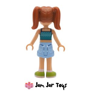 LEGO Friends Minifigure Candi Dark Turquoise Swimsuit Rear View