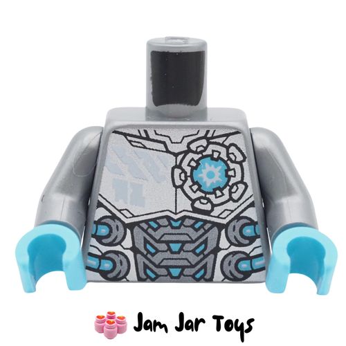 LEGO Zane, Flat Silver Torso, Silver Armour, Medium Azure Hands