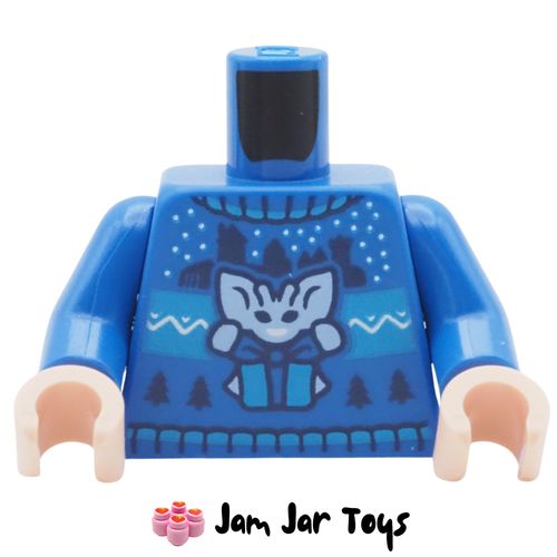LEGO Blue Christmas Sweater Torso, Pixie, Present