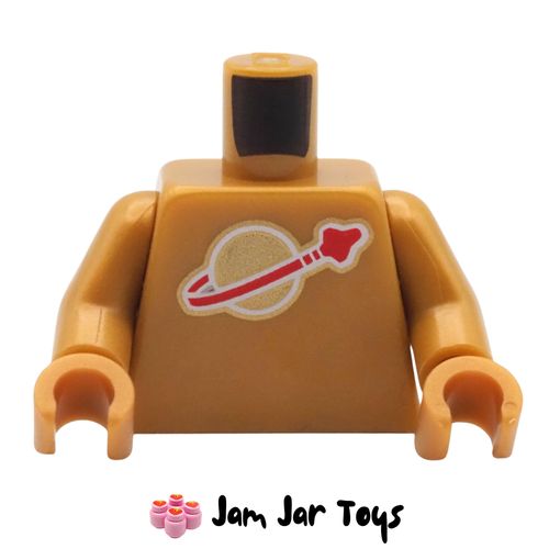 LEGO Pearl Gold Torso, Classic Space Logo