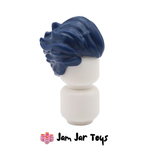 LEGO Dark Blue Bushy Swept Back Hair