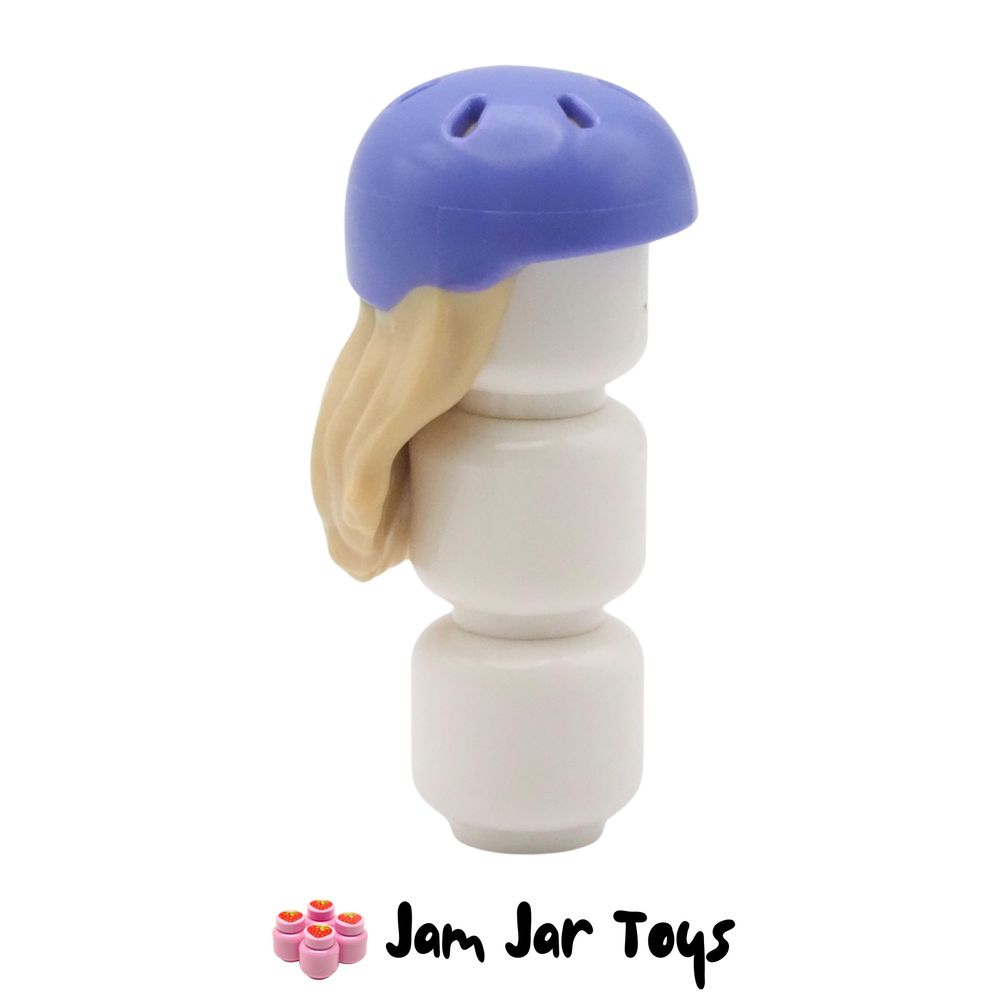 LEGO Blue Violet Helmet Long Tan Hair