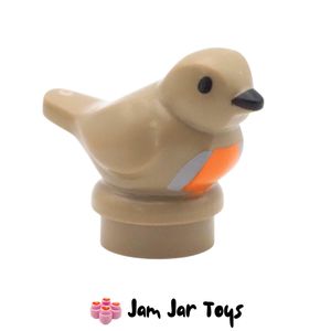 LEGO® Dark Tan Small Bird Sand Blue/Coral Robin Chest P231
