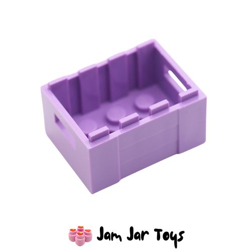 LEGO Medium Lavender Box / Crate with Handholds 3 x 4 x 1 2/3