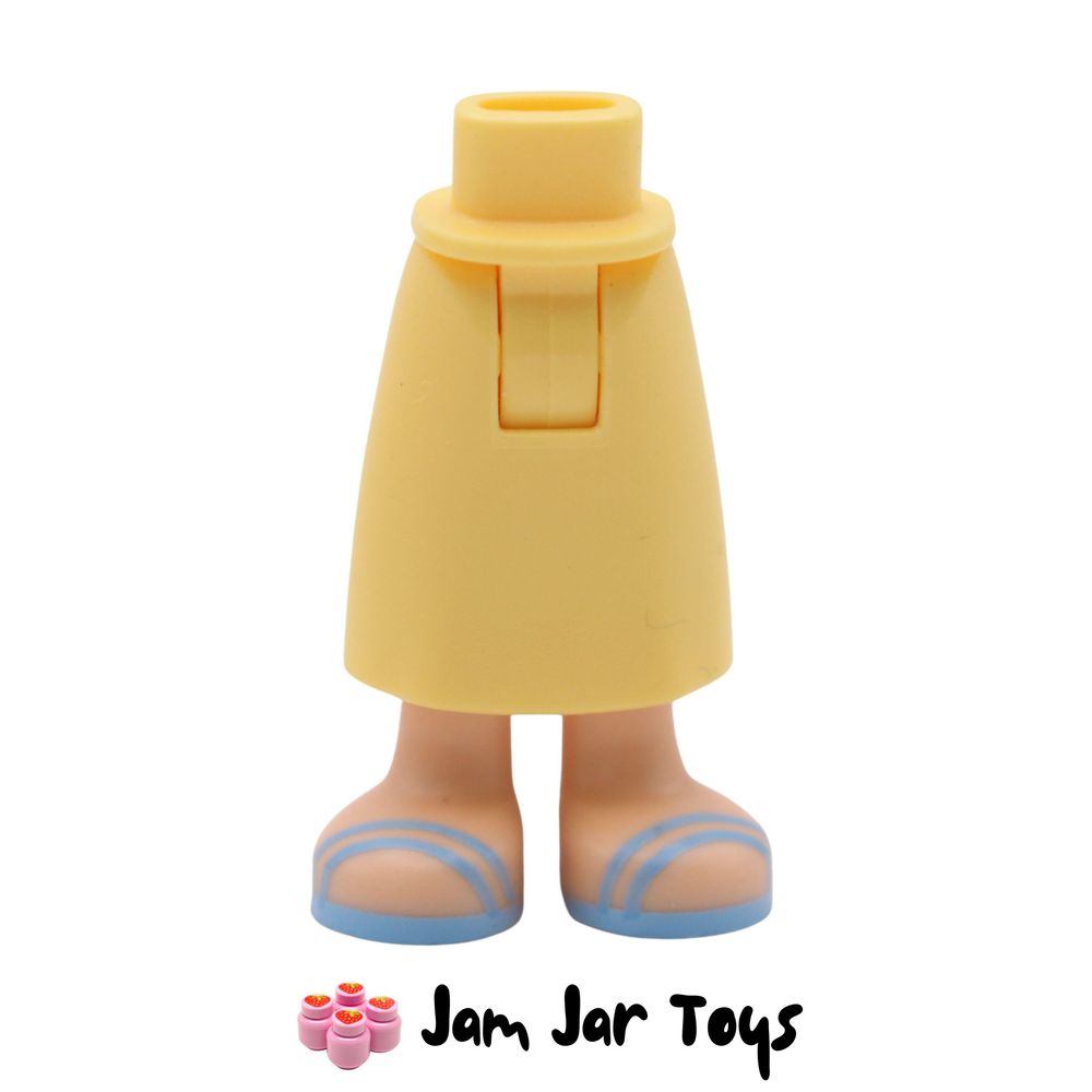 LEGO Bright Light Yellow Minidoll Skirt, Bright Light Blue Sandals