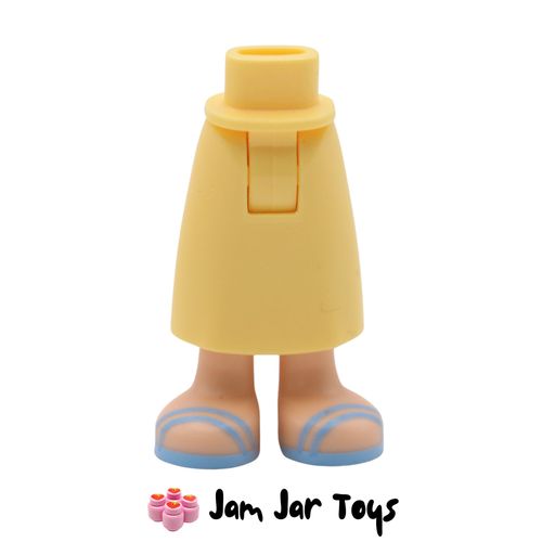 LEGO Bright Light Yellow Minidoll Skirt, Bright Light Blue Sandals
