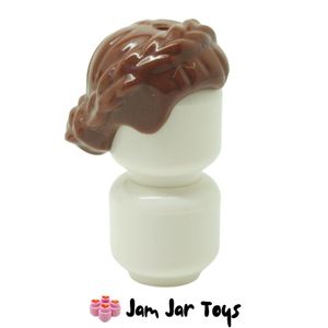 LEGO® Princess Leia Reddish Brown Hair – Short with Side Braid. H26