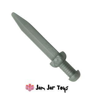 LEGO® Roman Sword in Flat Silver with Thick Cross Guard W9