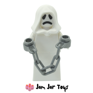 LEGO® Halloween Ghost With Chain, White Hood and White Lower Body Skirt - Dual Sided Head 10273 F16