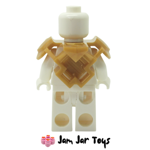 LEGO Double Shoulder Armour with Scabbard Pearl Gold Rear View