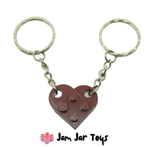 LEGO Brown Heart Keyring