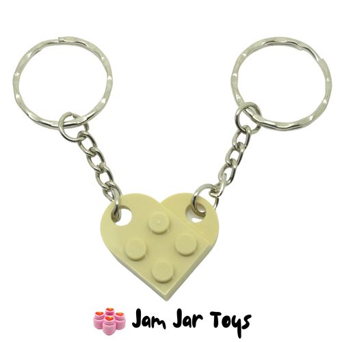 LEGO Tan Heart Keyring