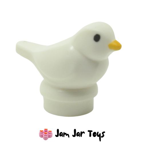 LEGO Bird White - Orange Beak Side View