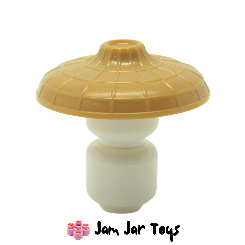 LEGO Hat Conical Asian with Raised Centre Pearl Gold.