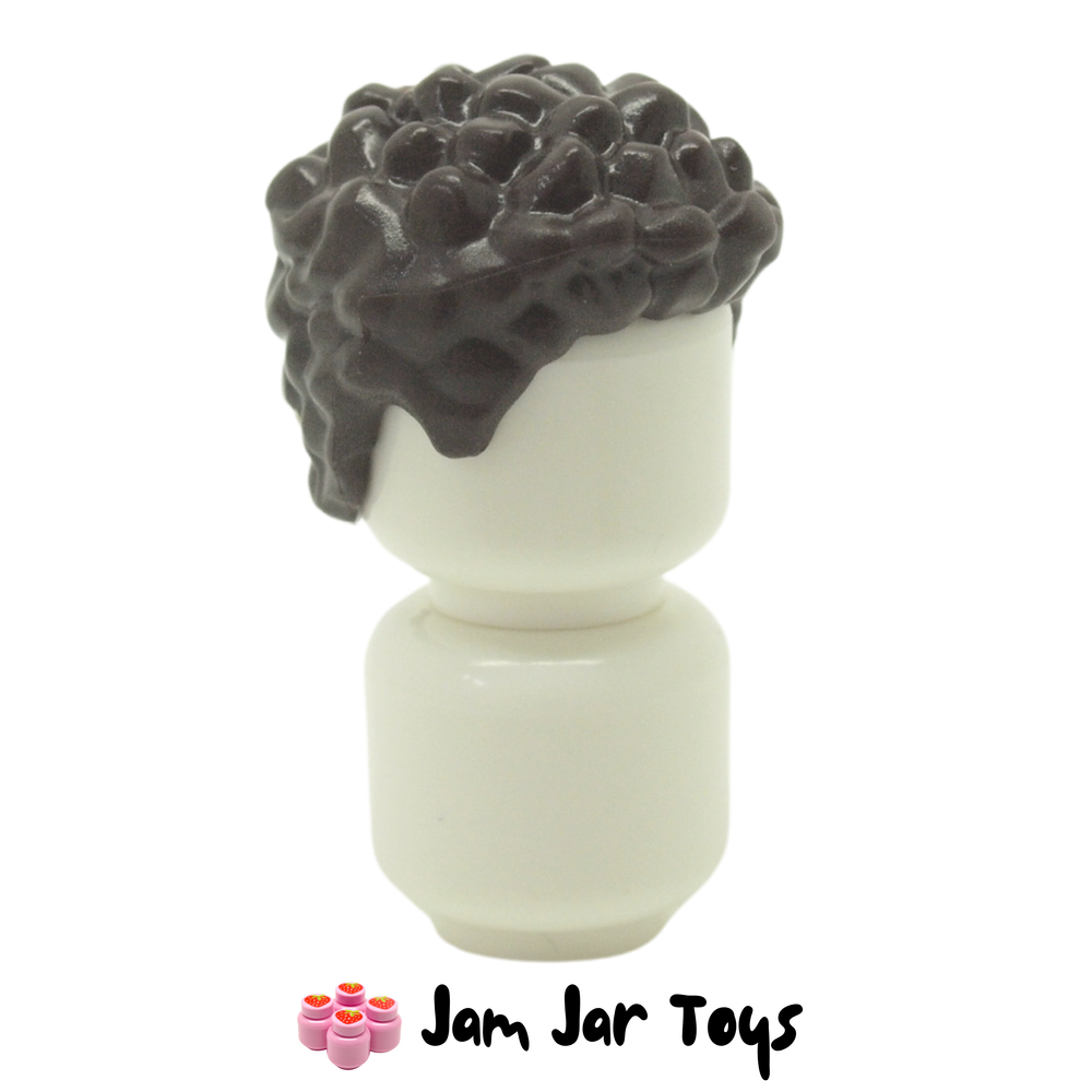 LEGO Hair Coiled and Short Dark Brown