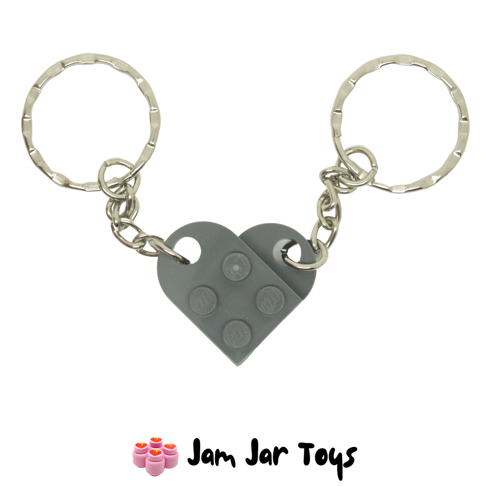 LEGO Dark Grey Heart Keyring