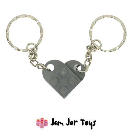 LEGO Dark Grey Heart Keyring