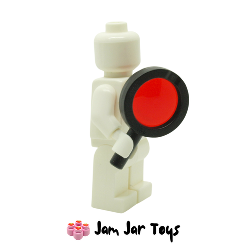 LEGO Magnifying Glass Black Frame Trans Red Lens Side View