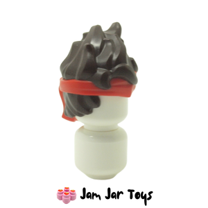 LEGO® KAI Dark Brown Hair Spiked with Red Headband H173