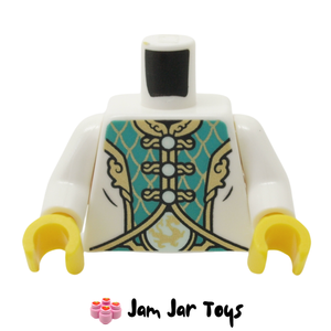 LEGO® Dragon Of The East Torso Tunic, Dark Turquoise Panel, Gold Trim T137